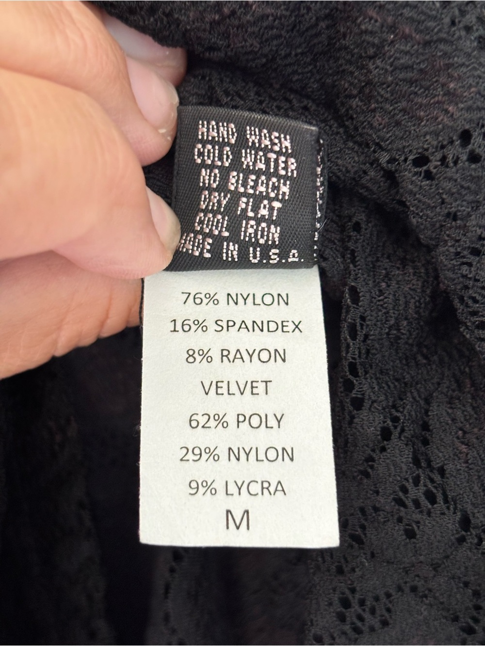 Only Hearts NYC Black Lace Whimsigoth Dress Velvet Collar Fairy Grunge M - Picture 7 of 12
